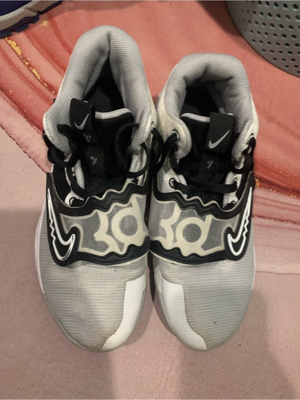 Nike Gray and Black Kids' Sneakers with White Accents